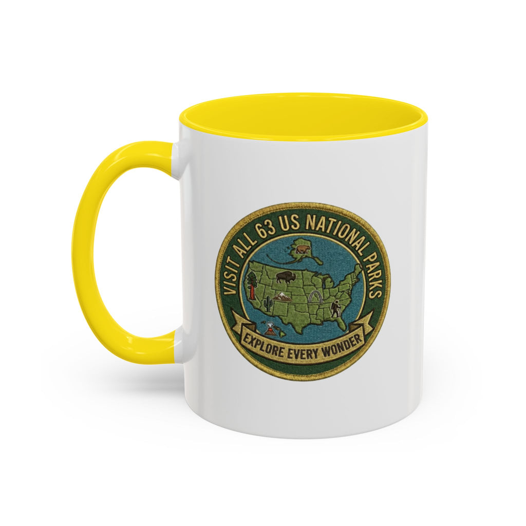 Visit All 63 U.S. National Parks Accent Mug | National Park Coffee Mug