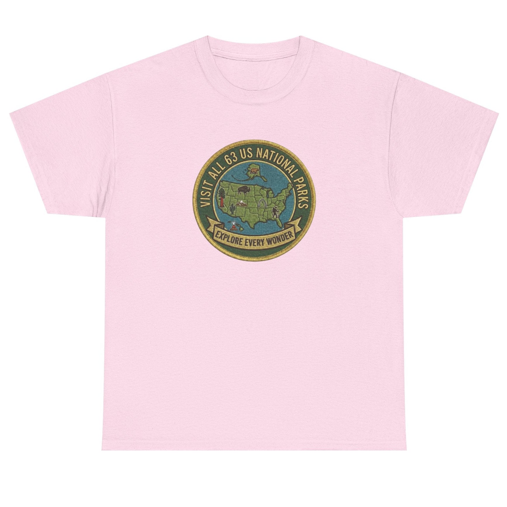 Visit All 63 U.S. National Parks Logo T-Shirt