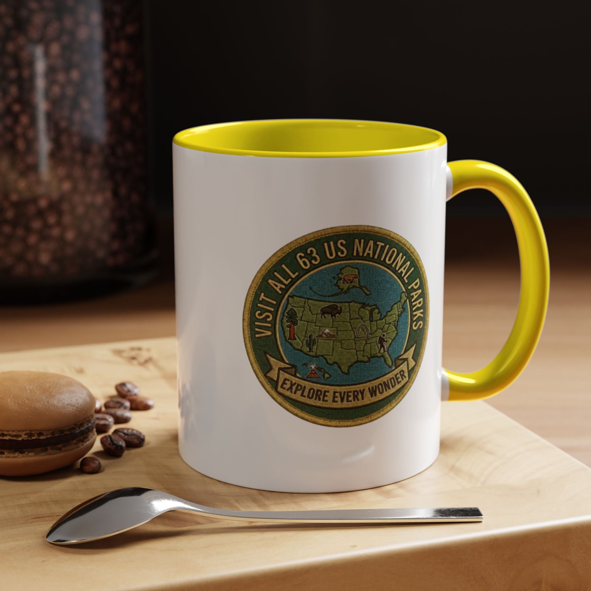 Visit All 63 U.S. National Parks Accent Mug | National Park Coffee Mug