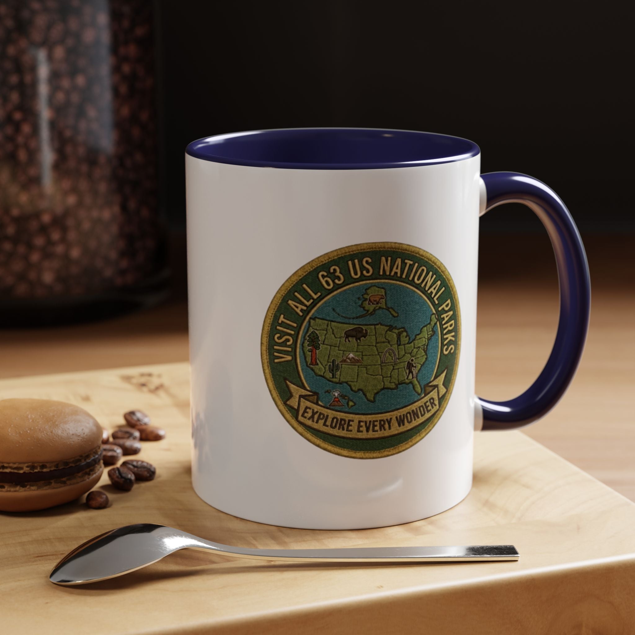Visit All 63 U.S. National Parks Accent Mug | National Park Coffee Mug