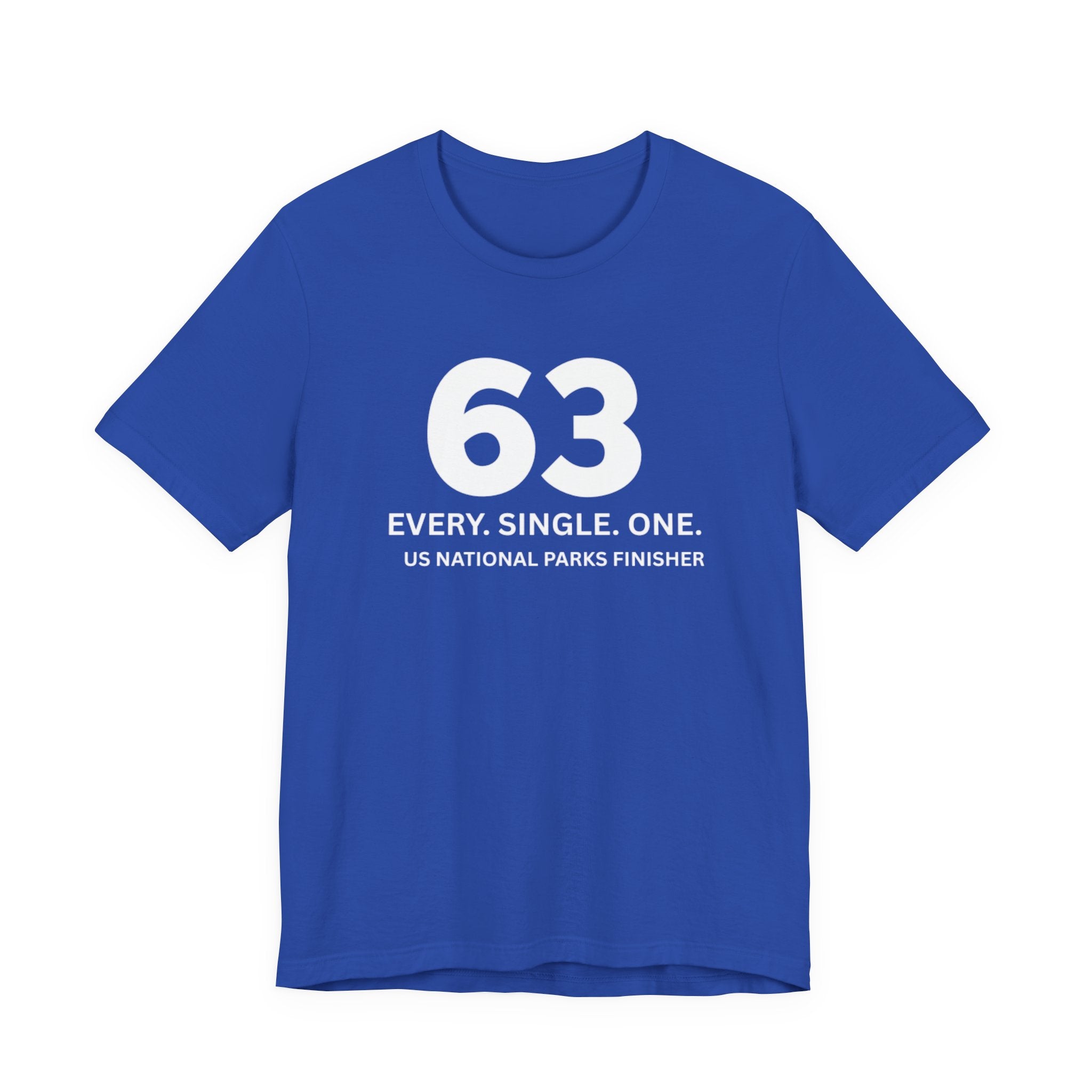 Visit All 63 U.S. National Parks Finisher T-Shirt | 63 National Parks Tee | Bucket List Complete Shirt
