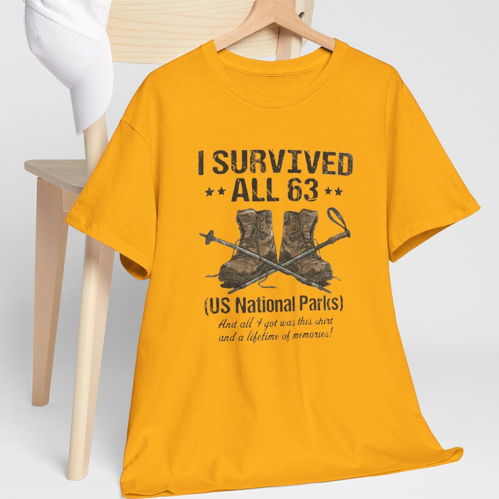 I Survived All 63 U.S. National Parks T-Shirt | Funny National Park Tee