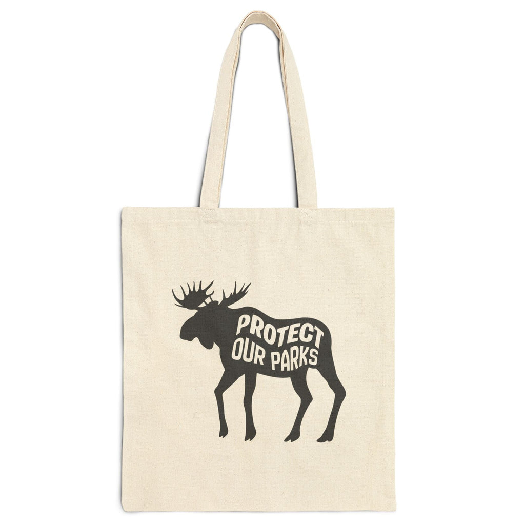 Protect Our Parks Moose Tote Bag | Canvas Tote for Nature & National Park Lovers