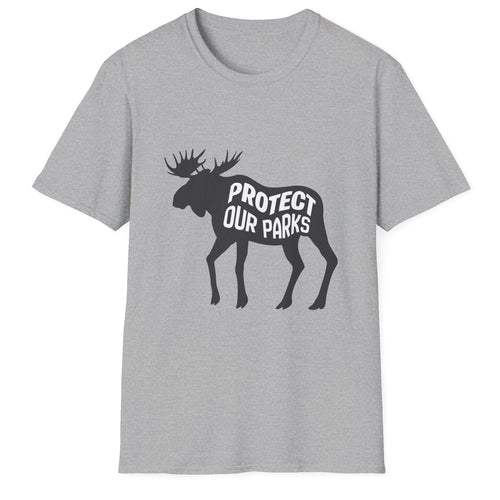 Protect Our Parks Moose T-Shirt | National Park Wildlife Conservation Tee