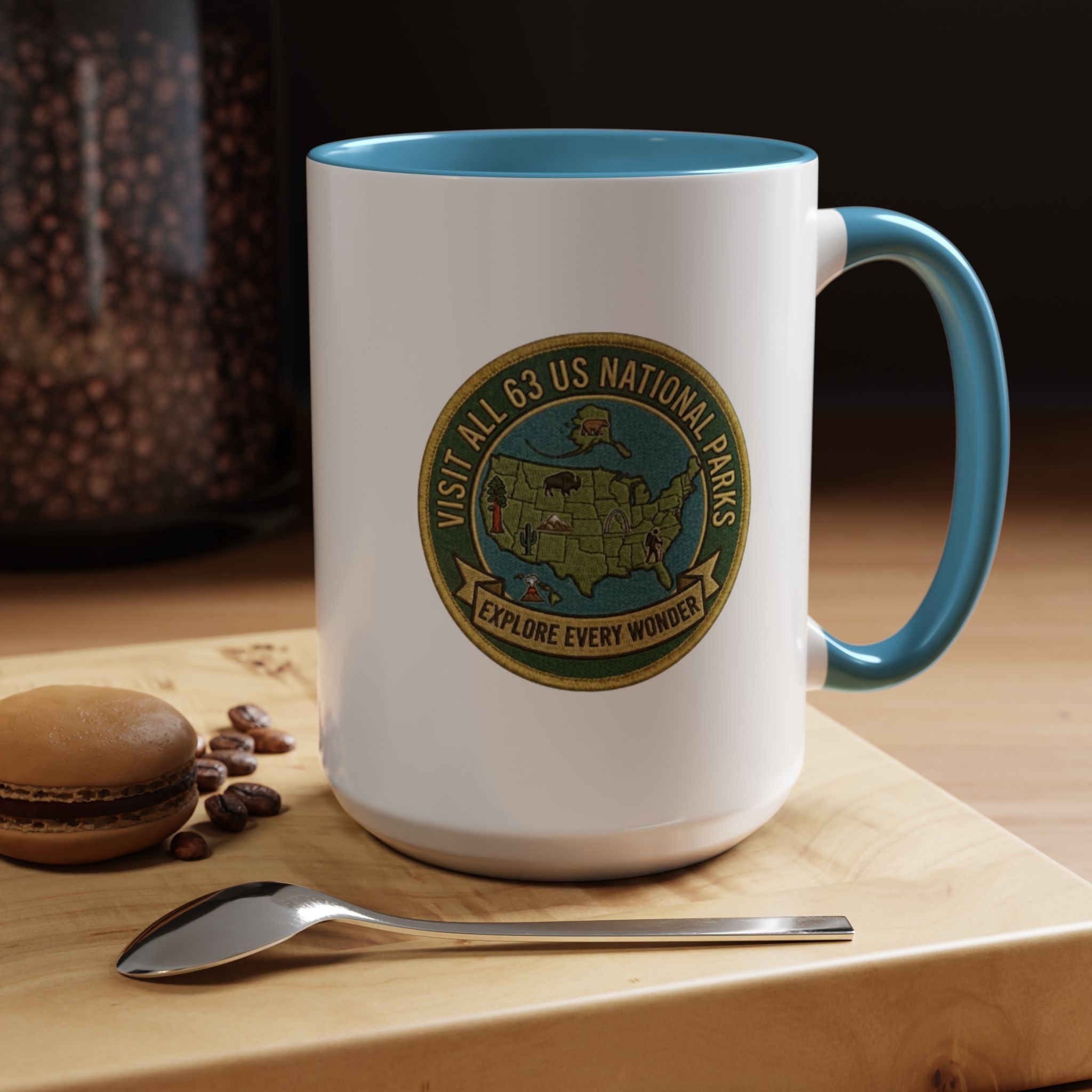 Visit All 63 U.S. National Parks Accent Mug | National Park Coffee Mug
