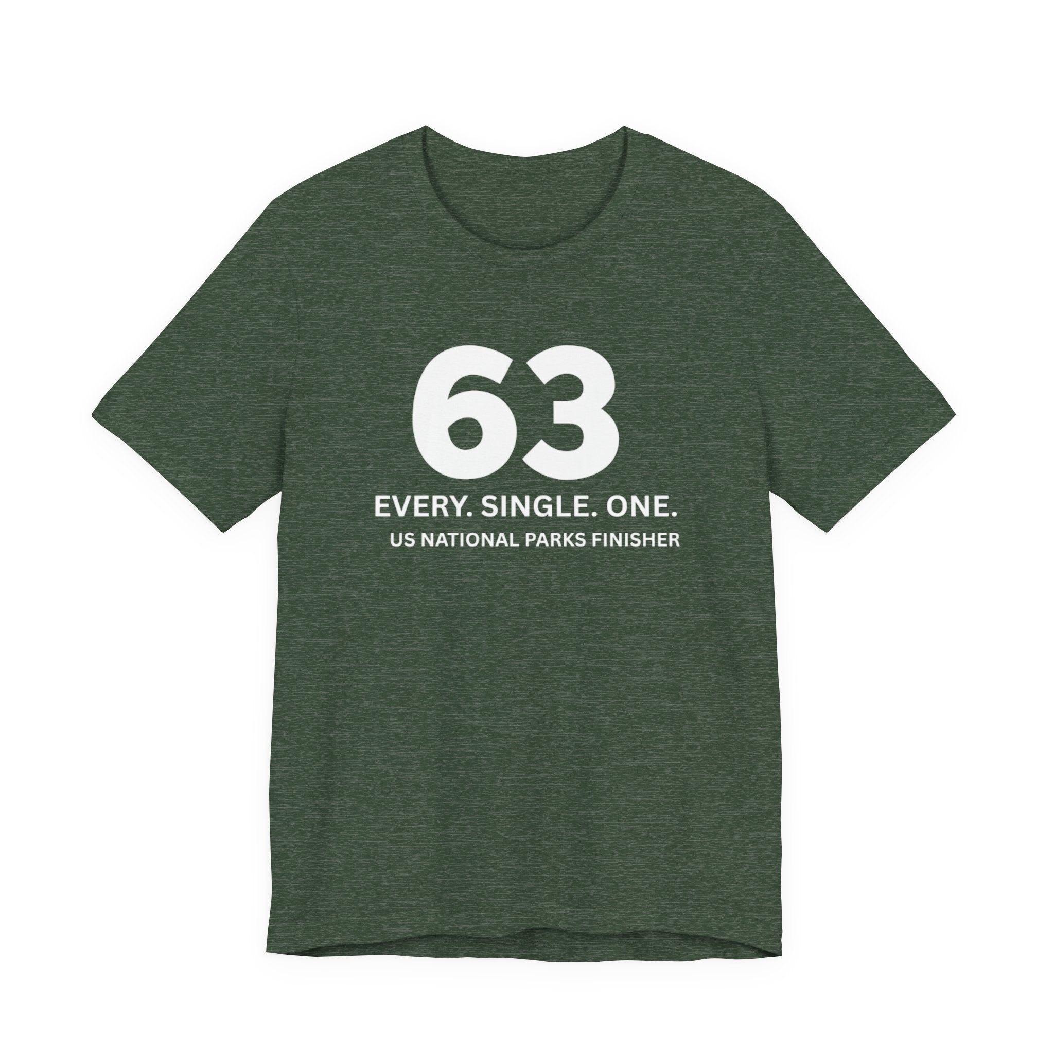 Visit All 63 U.S. National Parks Finisher T-Shirt | 63 National Parks Tee | Bucket List Complete Shirt