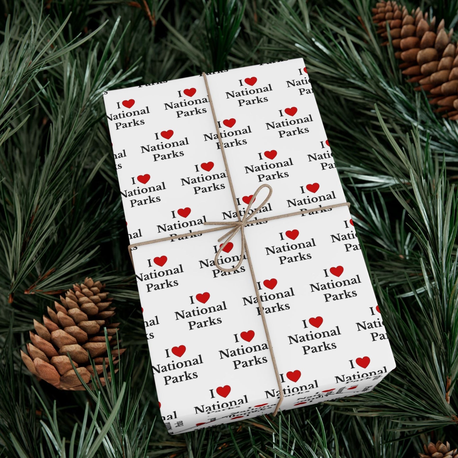 I Love National Parks Gift Wrapping Paper | National Park Gift Wrap Sheets