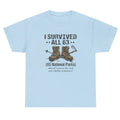 I Survived All 63 U.S. National Parks T-Shirt | Funny National Park Tee