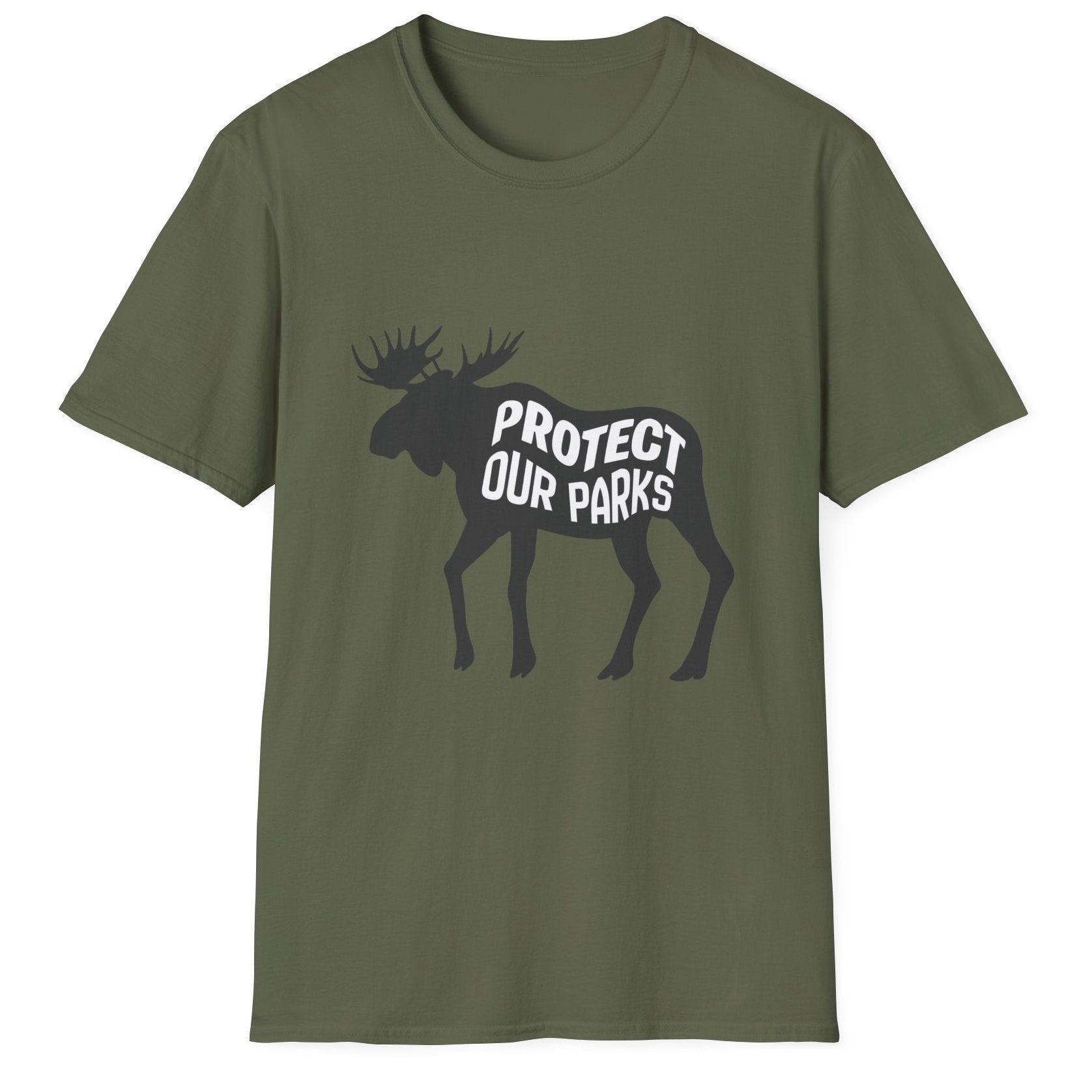 Protect Our Parks Moose T-Shirt | National Park Wildlife Conservation Tee