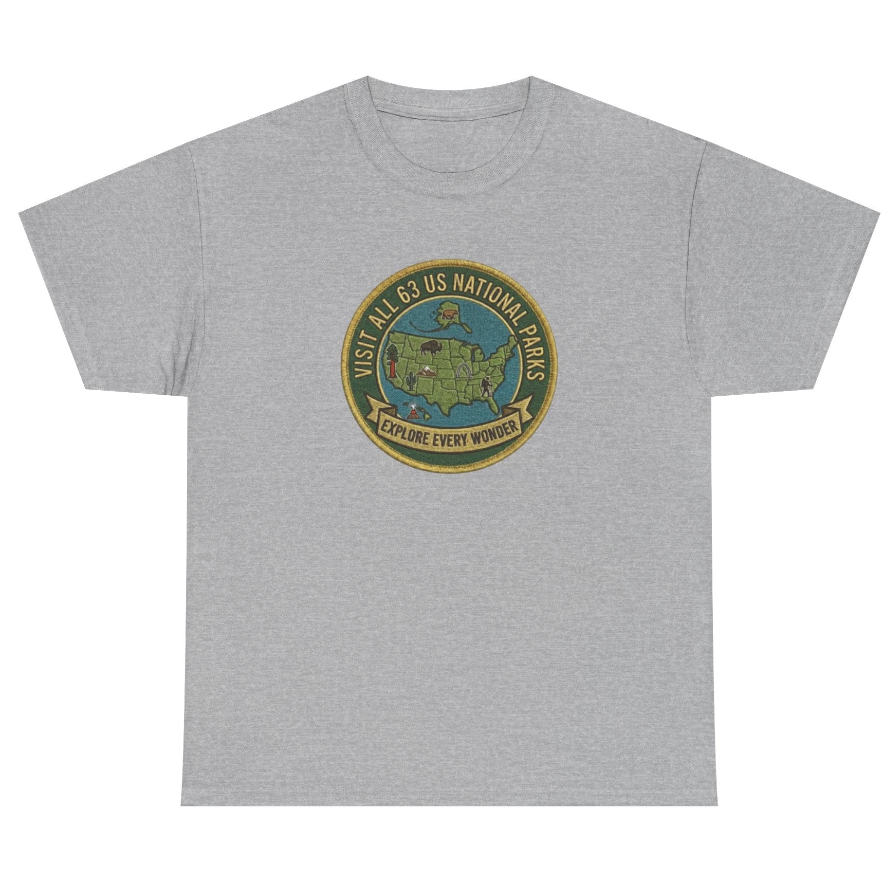 Visit All 63 U.S. National Parks Logo T-Shirt