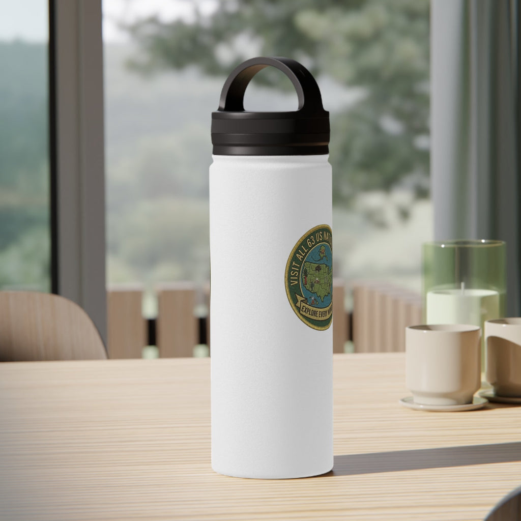 Visit All 63 U.S. National Parks Stainless Steel Water Bottle | Insulated Travel Bottle