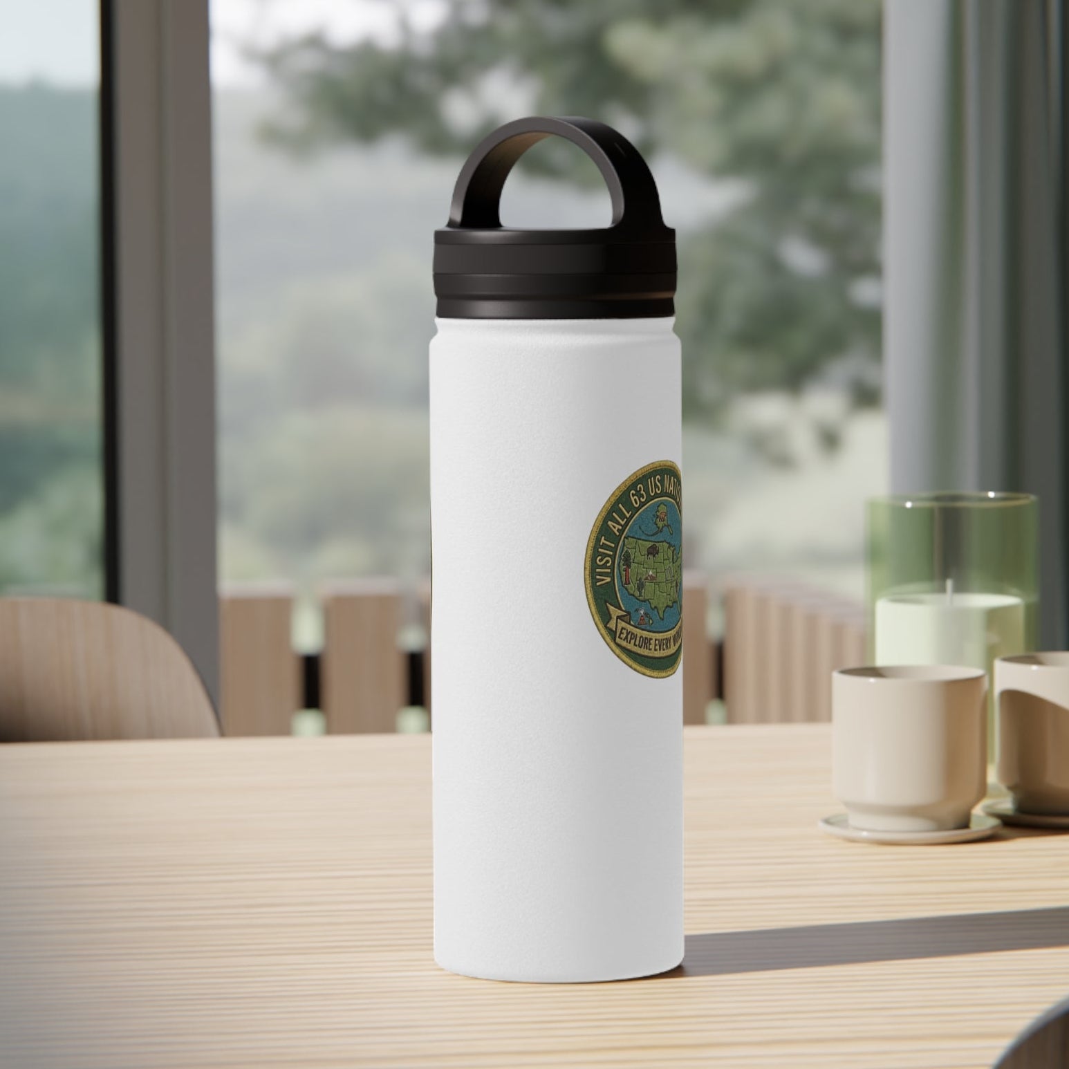 Visit All 63 U.S. National Parks Stainless Steel Water Bottle | Insulated Travel Bottle