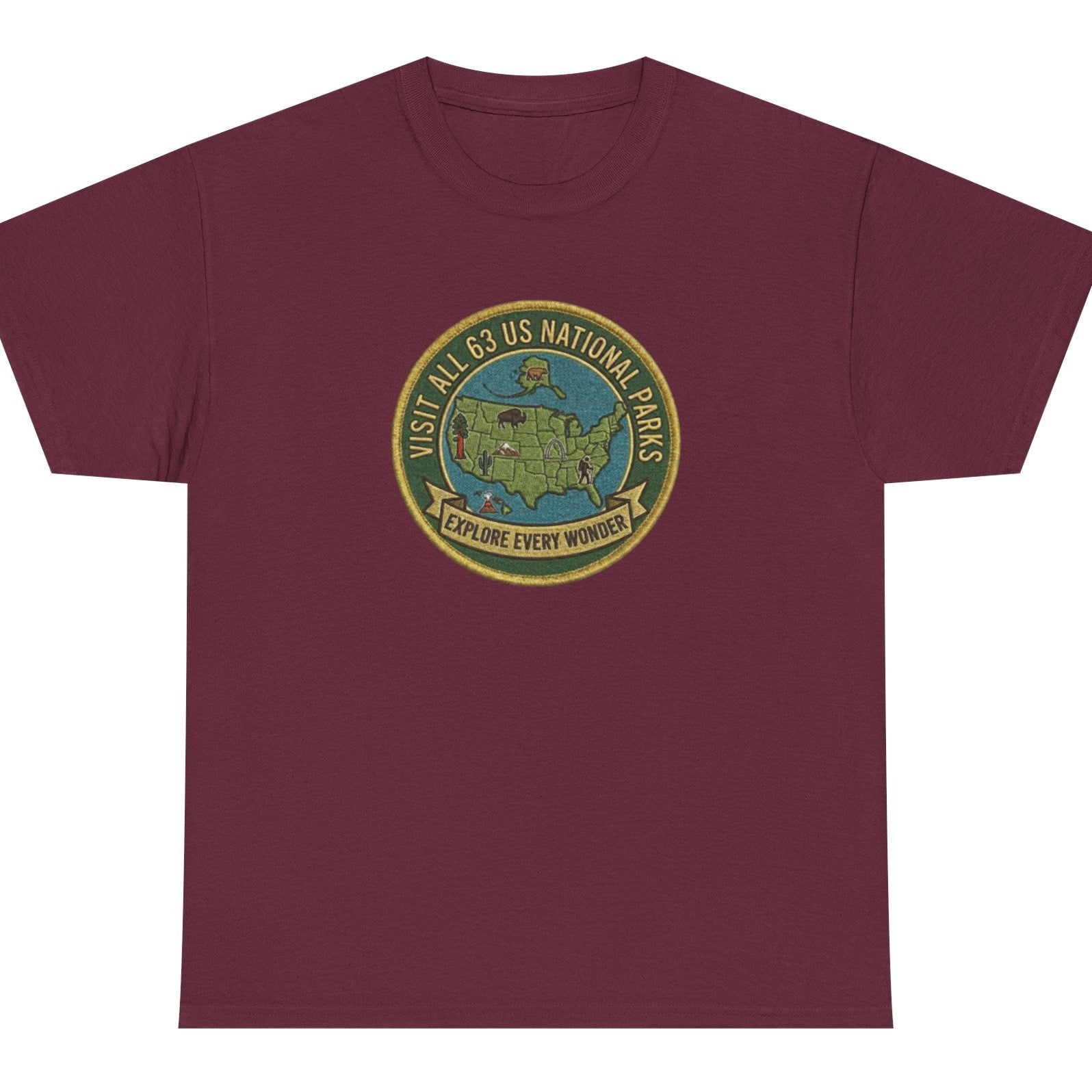 Visit All 63 U.S. National Parks Logo T-Shirt