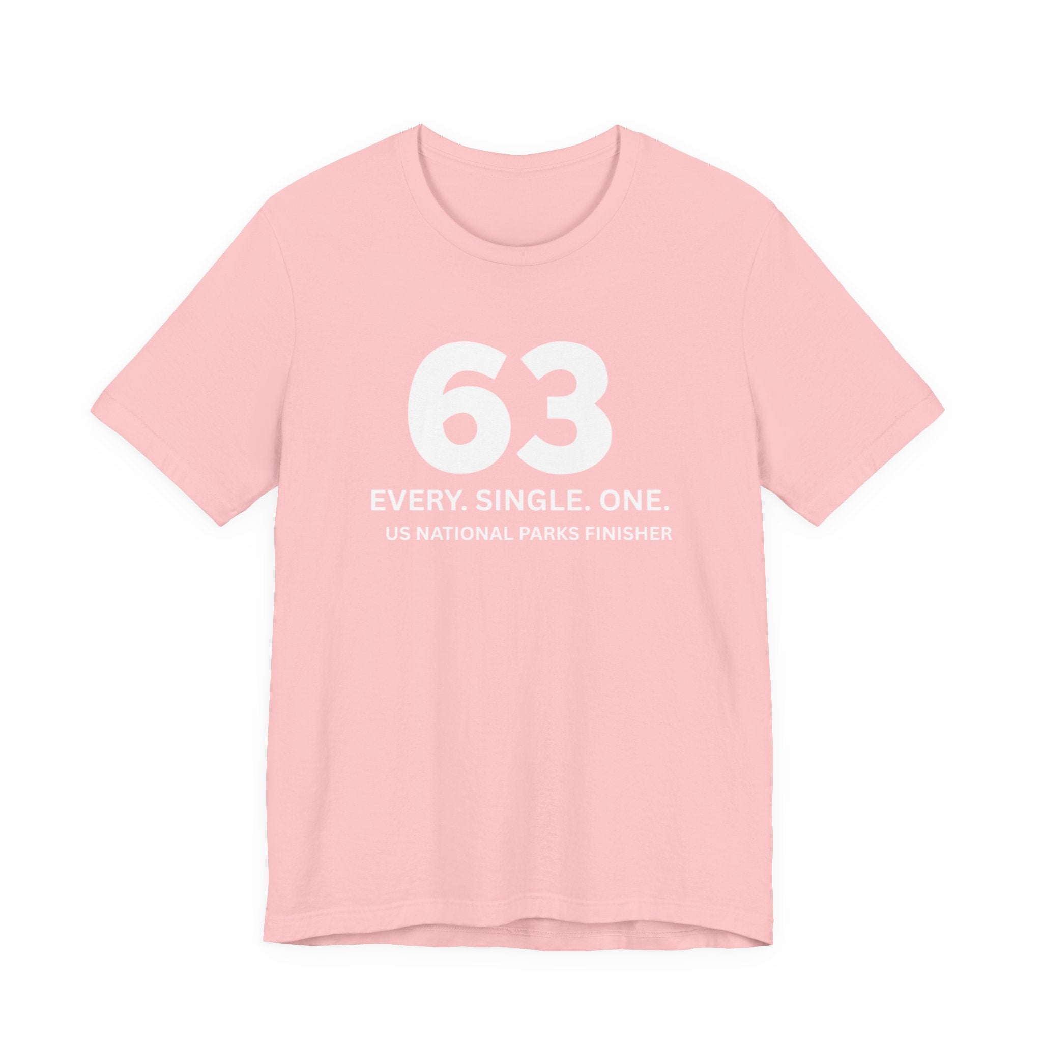 Visit All 63 U.S. National Parks Finisher T-Shirt | 63 National Parks Tee | Bucket List Complete Shirt