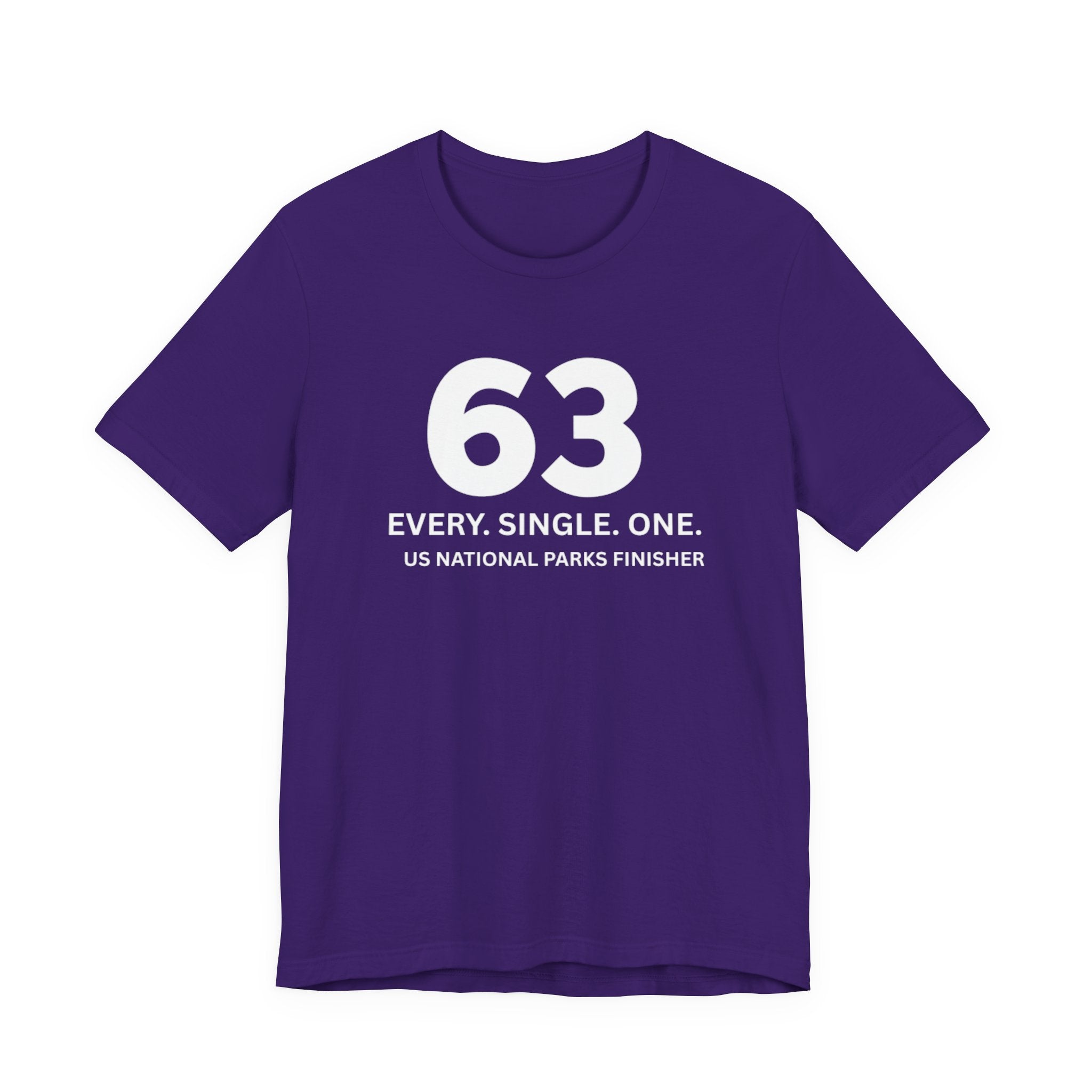 Visit All 63 U.S. National Parks Finisher T-Shirt | 63 National Parks Tee | Bucket List Complete Shirt