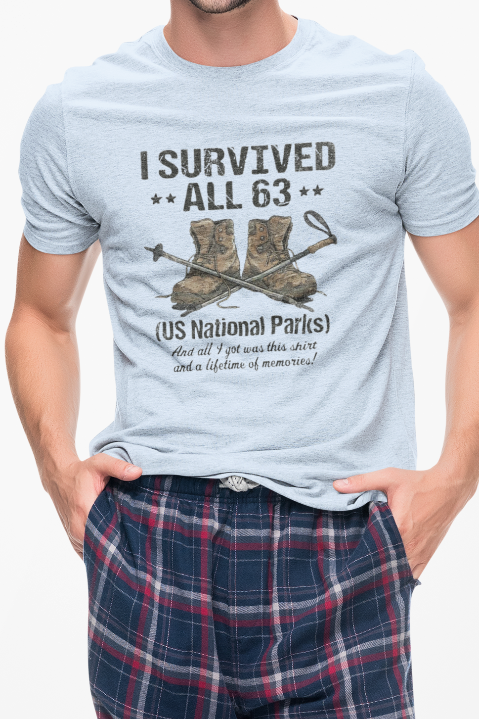 I Survived All 63 U.S. National Parks T-Shirt | Funny National Park Tee