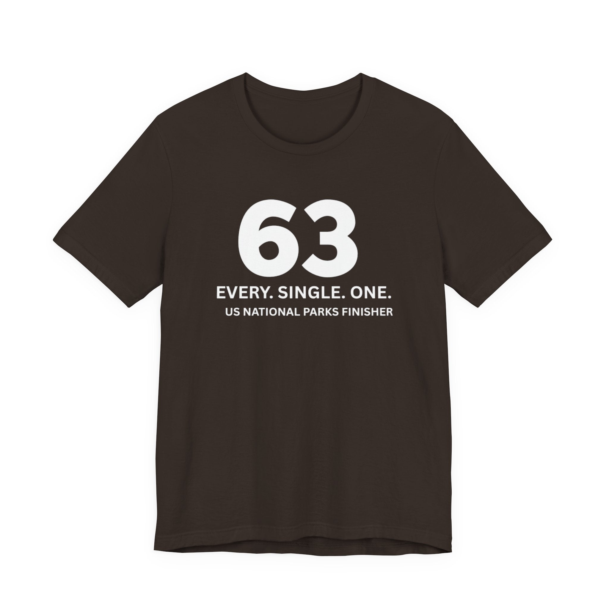 Visit All 63 U.S. National Parks Finisher T-Shirt | 63 National Parks Tee | Bucket List Complete Shirt