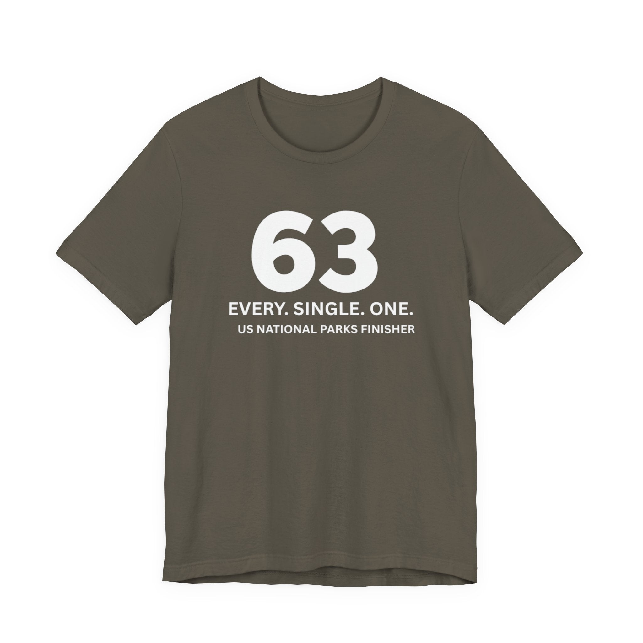 Visit All 63 U.S. National Parks Finisher T-Shirt | 63 National Parks Tee | Bucket List Complete Shirt