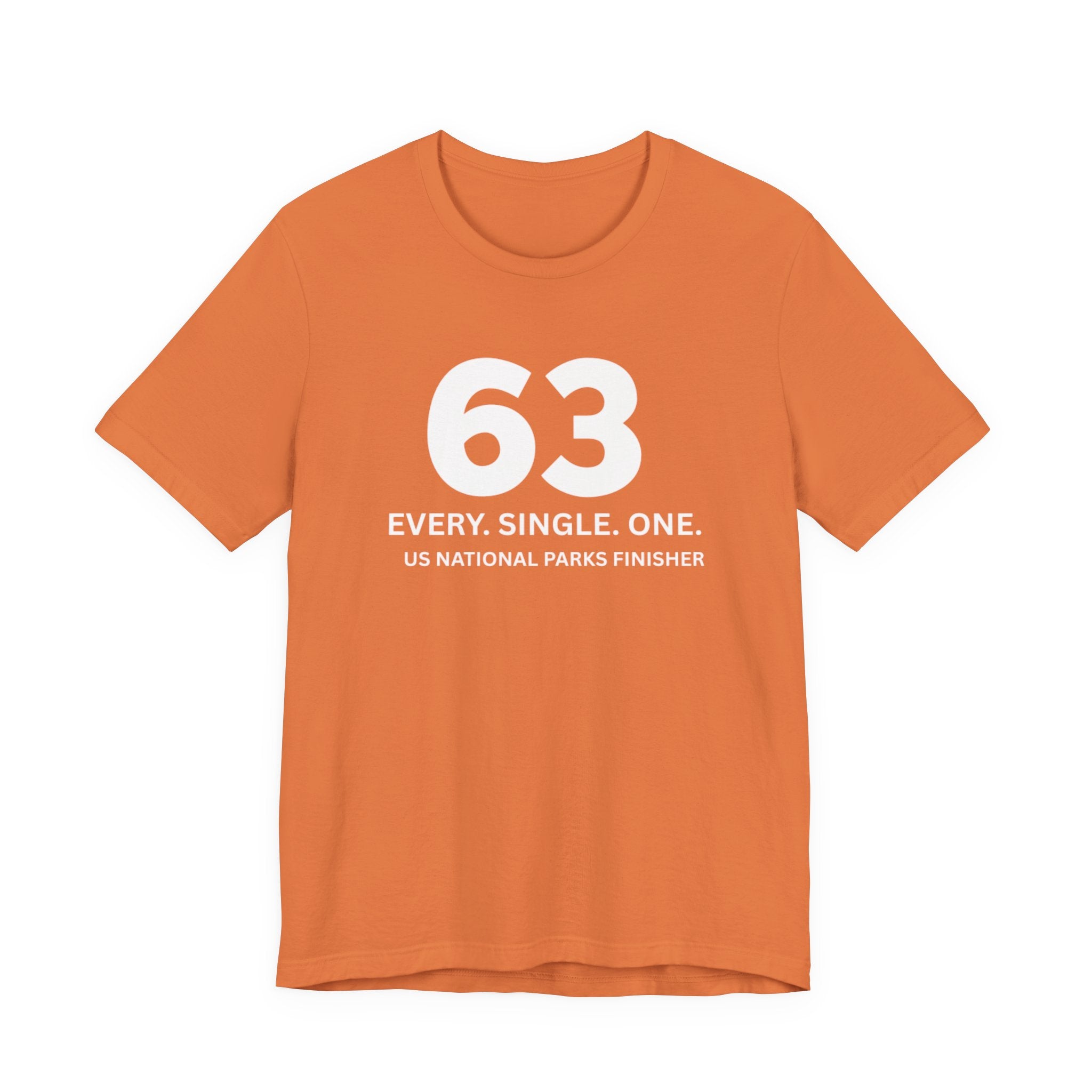 Visit All 63 U.S. National Parks Finisher T-Shirt | 63 National Parks Tee | Bucket List Complete Shirt