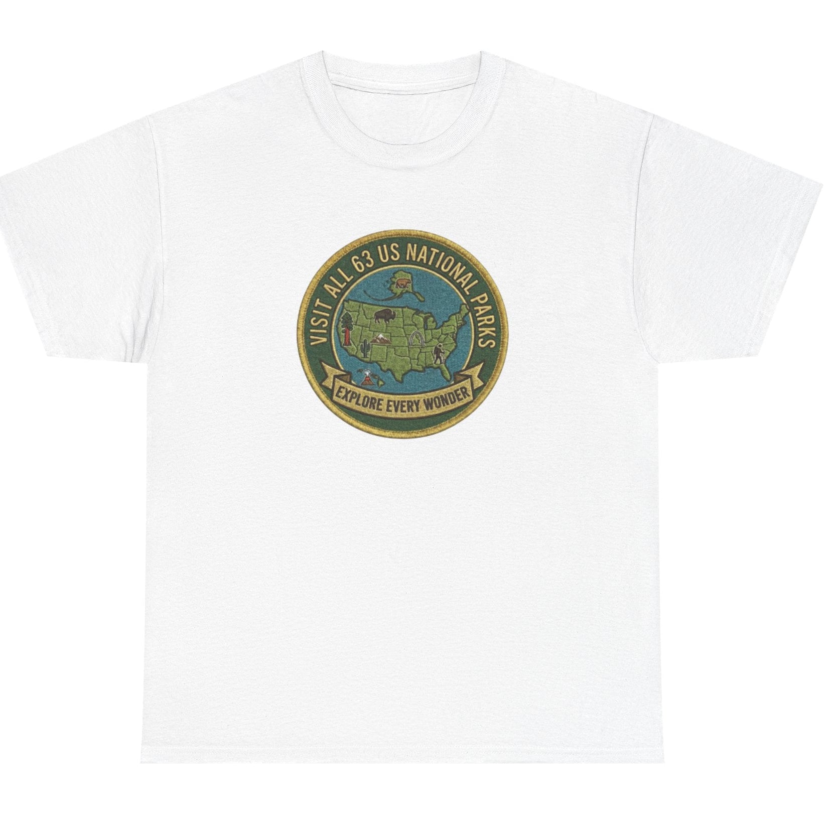 Visit All 63 U.S. National Parks Logo T-Shirt