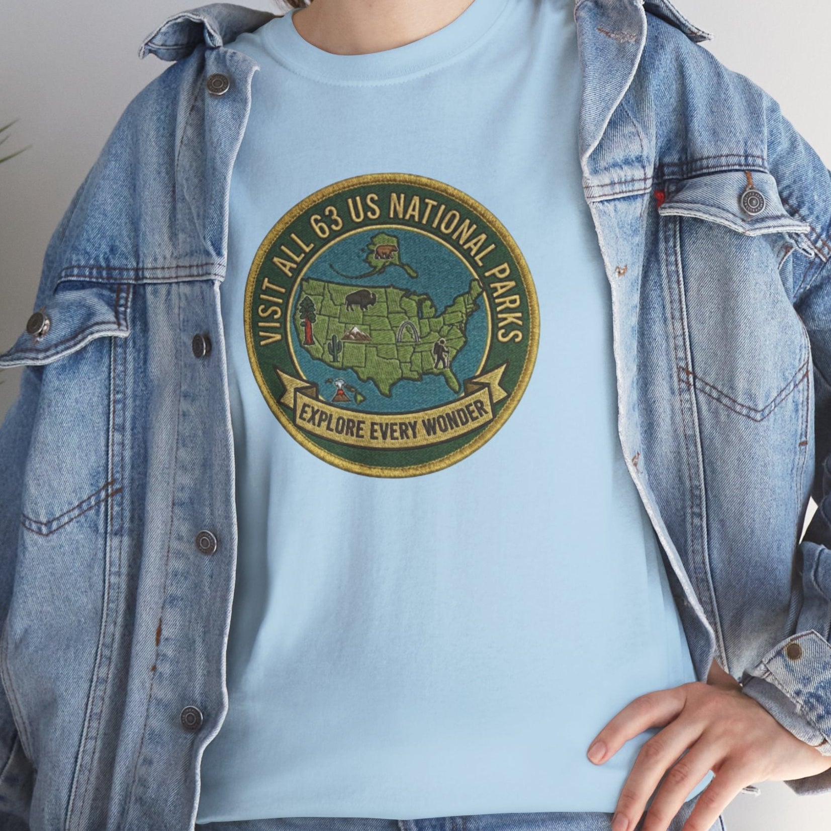 Visit All 63 U.S. National Parks Logo T-Shirt