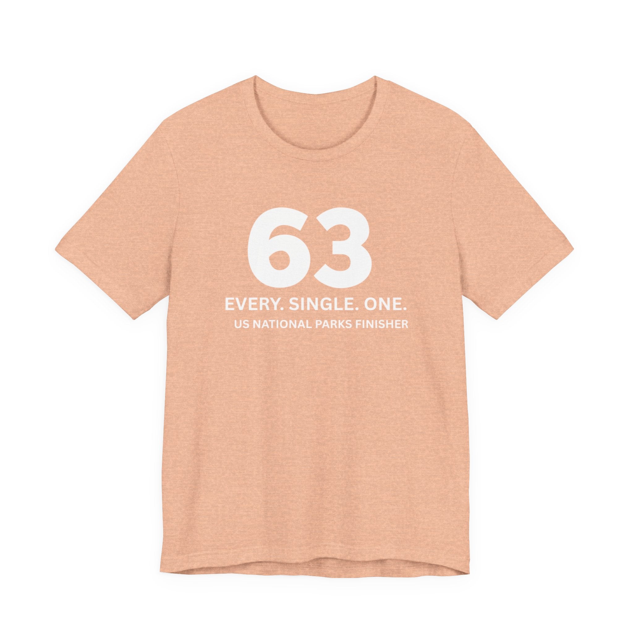 Visit All 63 U.S. National Parks Finisher T-Shirt | 63 National Parks Tee | Bucket List Complete Shirt