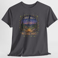 Visit All 63 U.S. National Parks Firefly T-Shirt | Campfire & Night Sky Nature Tee