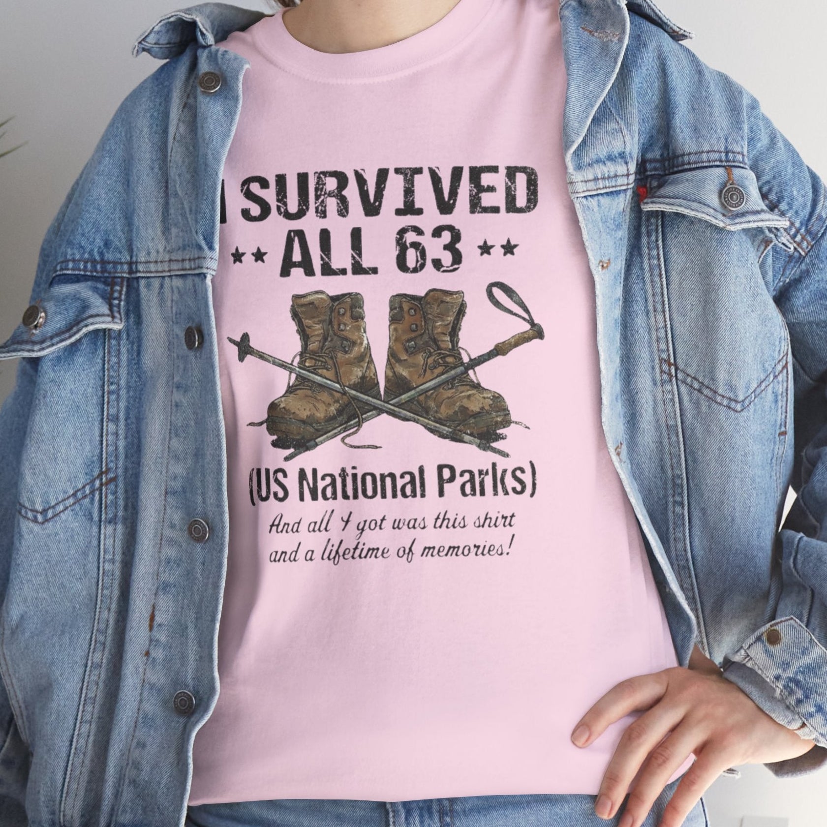 I Survived All 63 U.S. National Parks T-Shirt | Funny National Park Tee