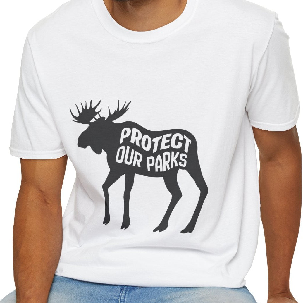 Protect Our Parks Moose T-Shirt | National Park Wildlife Conservation Tee