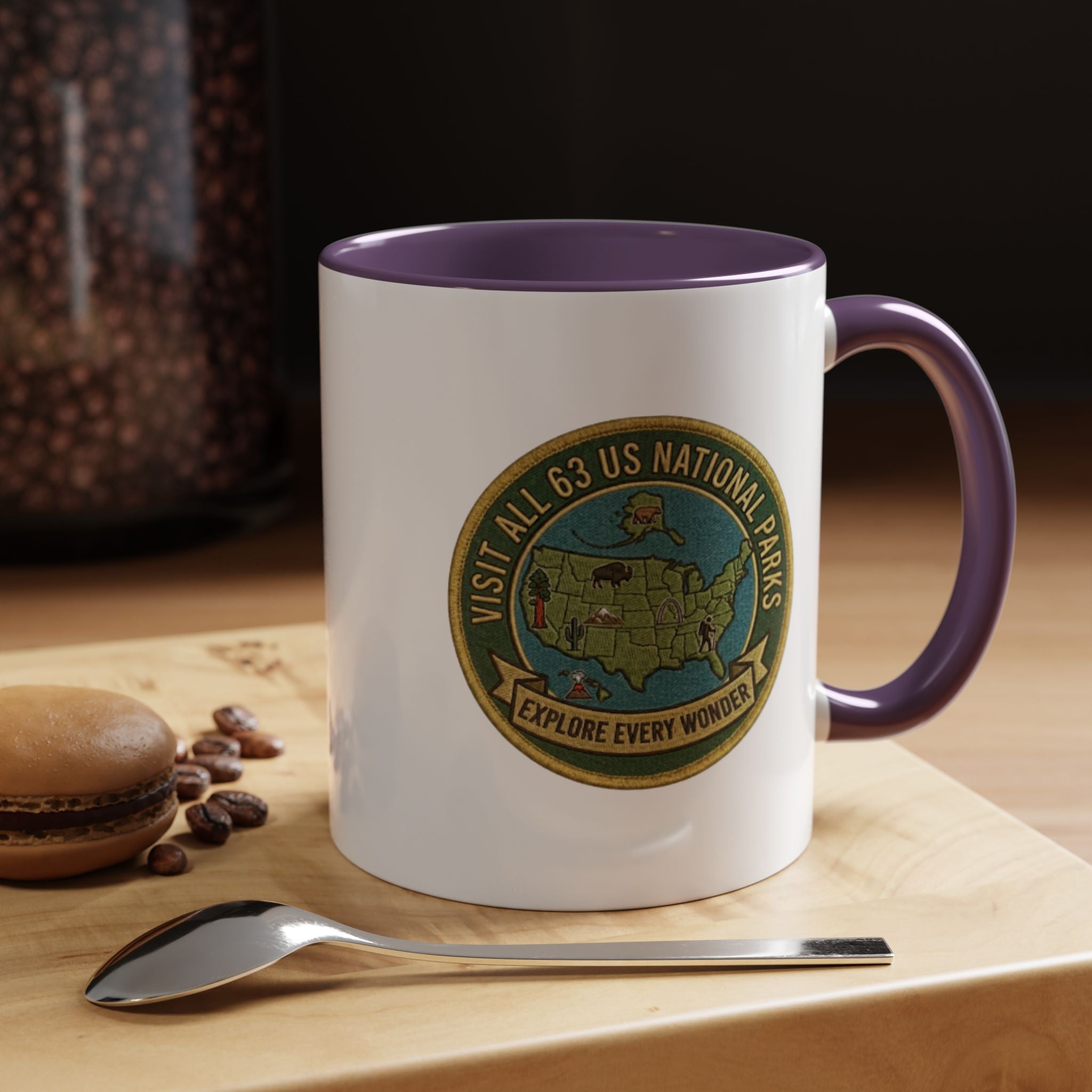 Visit All 63 U.S. National Parks Accent Mug | National Park Coffee Mug