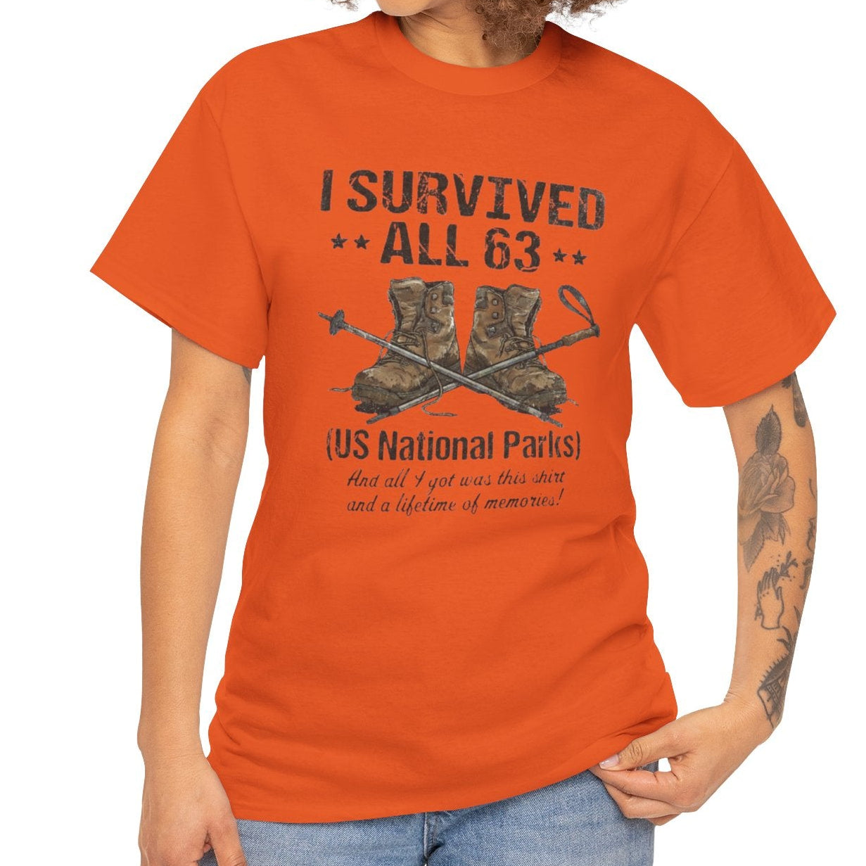 I Survived All 63 U.S. National Parks T-Shirt | Funny National Park Tee