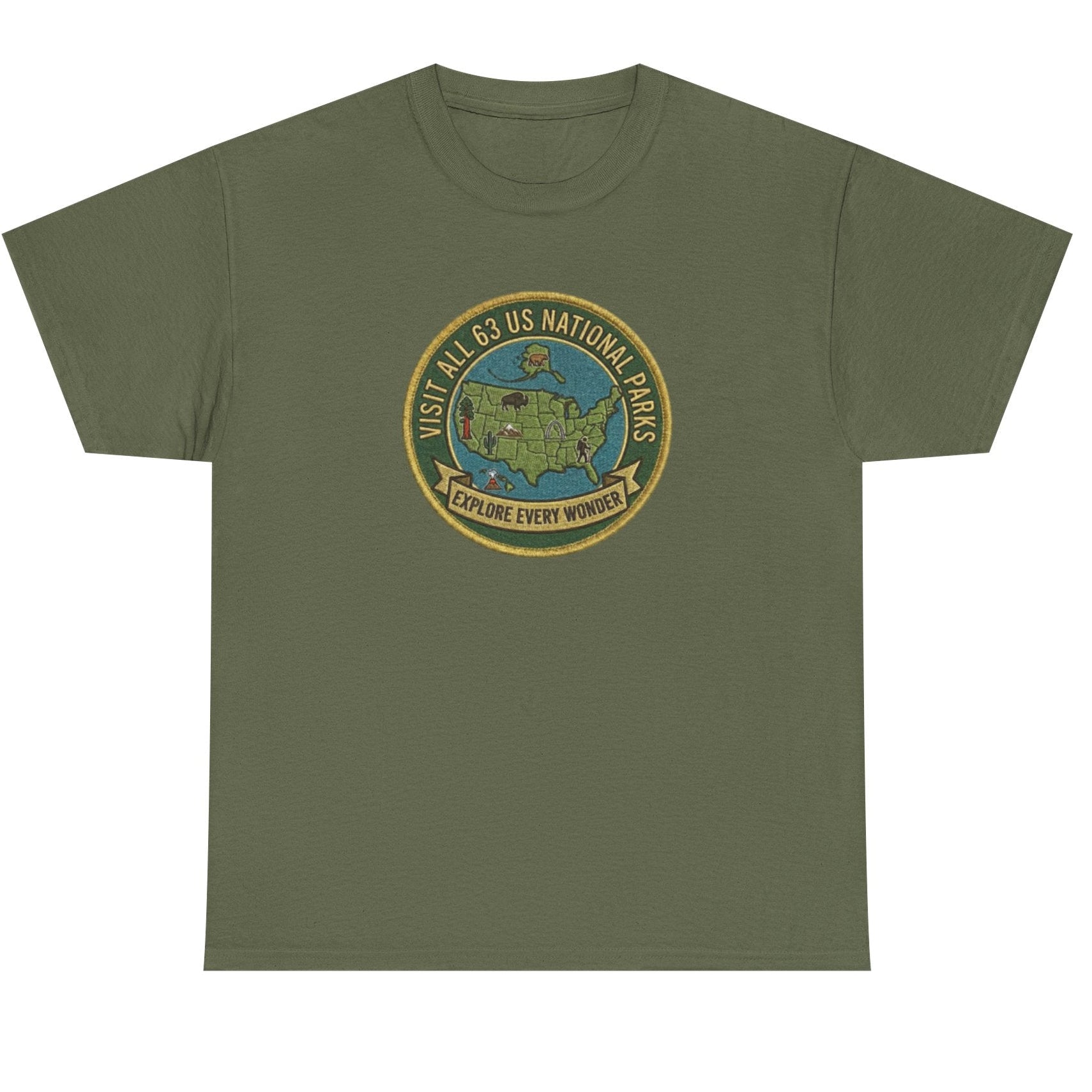 Visit All 63 U.S. National Parks Logo T-Shirt