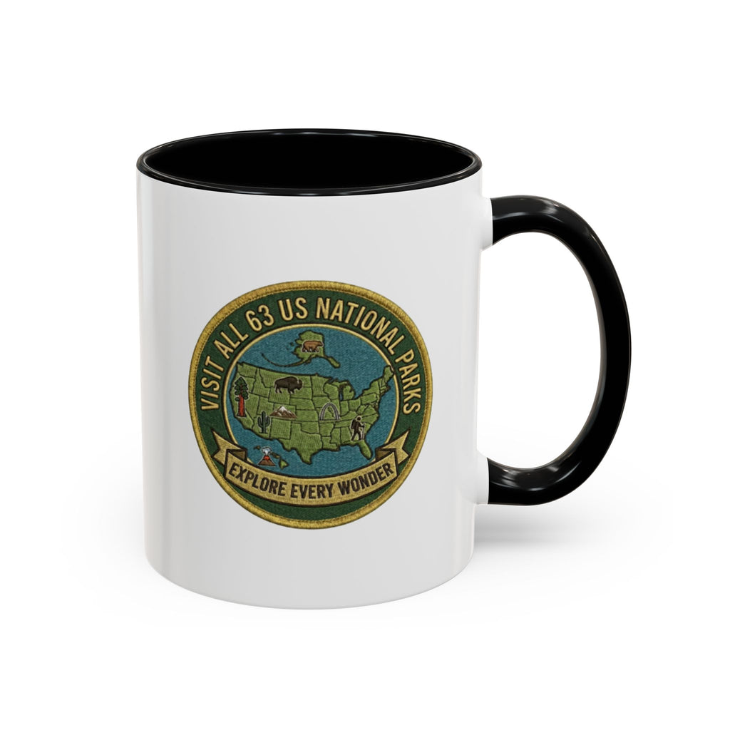 Visit All 63 U.S. National Parks Accent Mug | National Park Coffee Mug