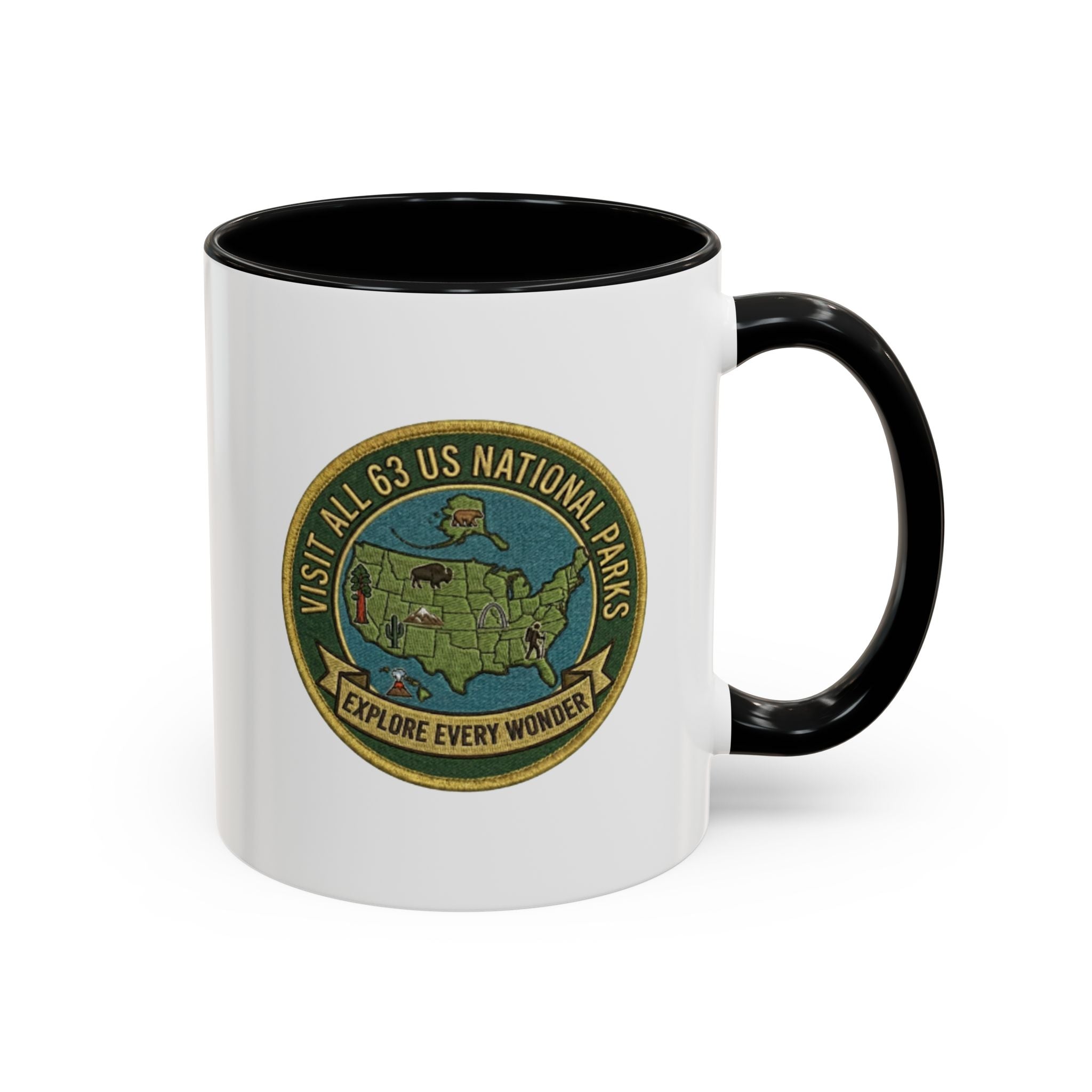 Visit All 63 U.S. National Parks Accent Mug | National Park Coffee Mug