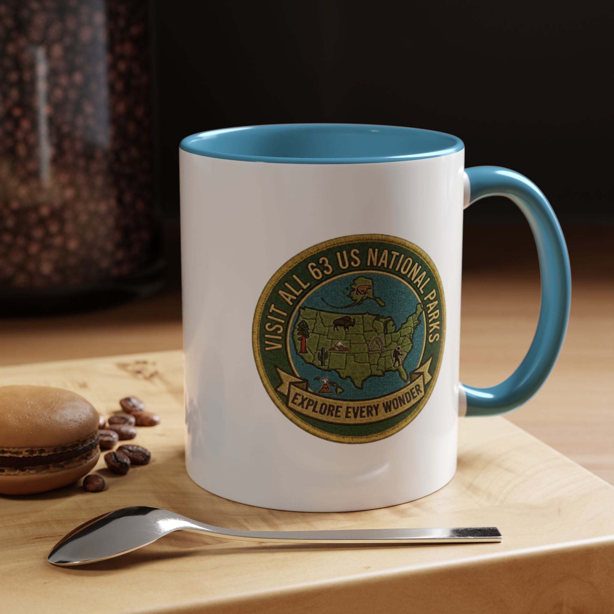 Visit All 63 U.S. National Parks Accent Mug | National Park Coffee Mug