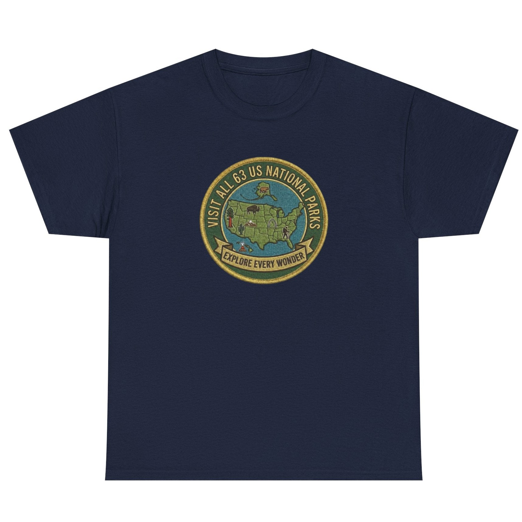 Visit All 63 U.S. National Parks Logo T-Shirt