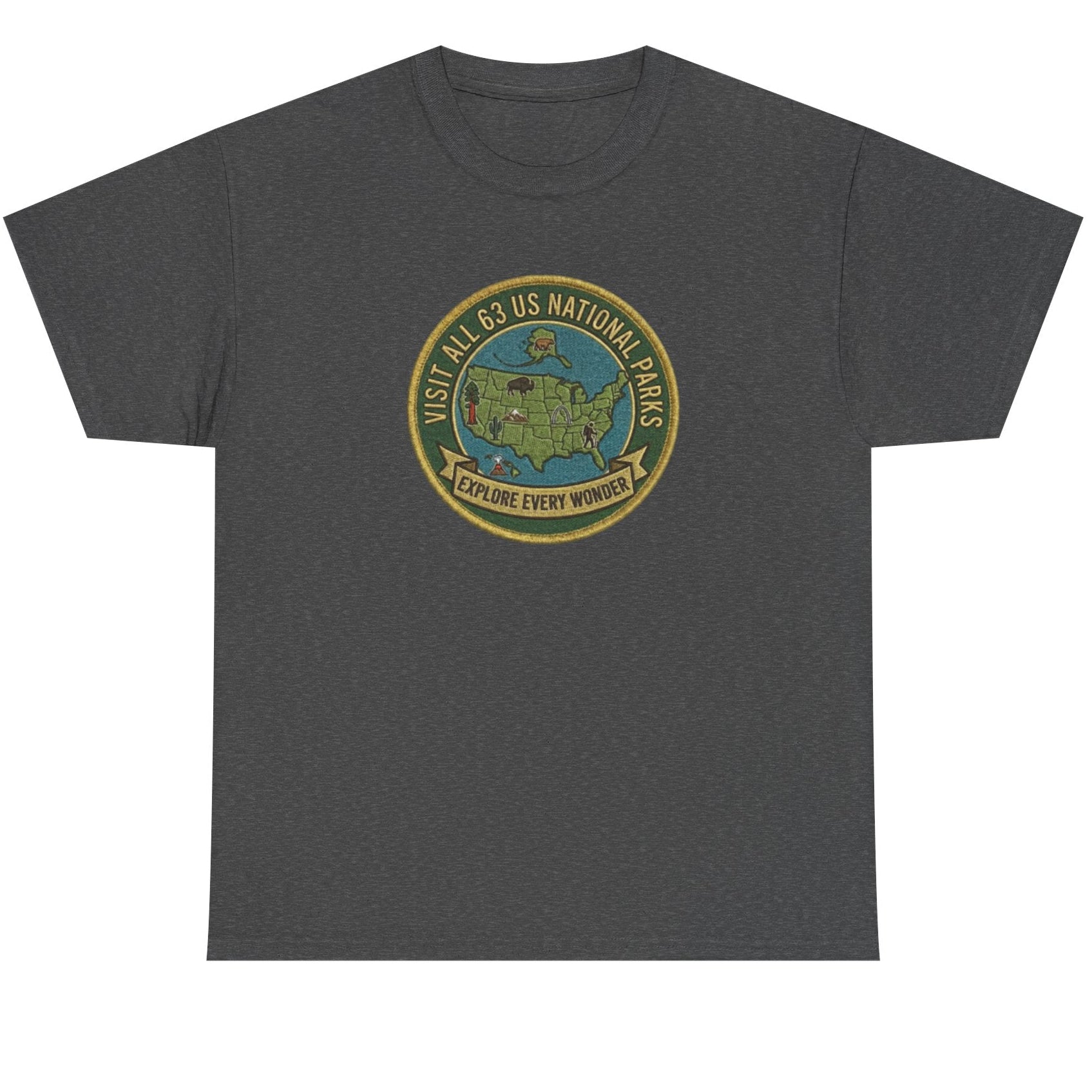 Visit All 63 U.S. National Parks Logo T-Shirt