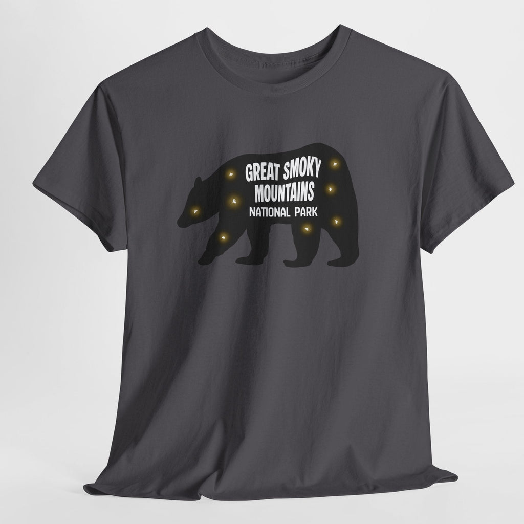 Great Smoky Mountains National Park Firefly T-Shirt | Black Bear & Synchronous Fireflies Tee