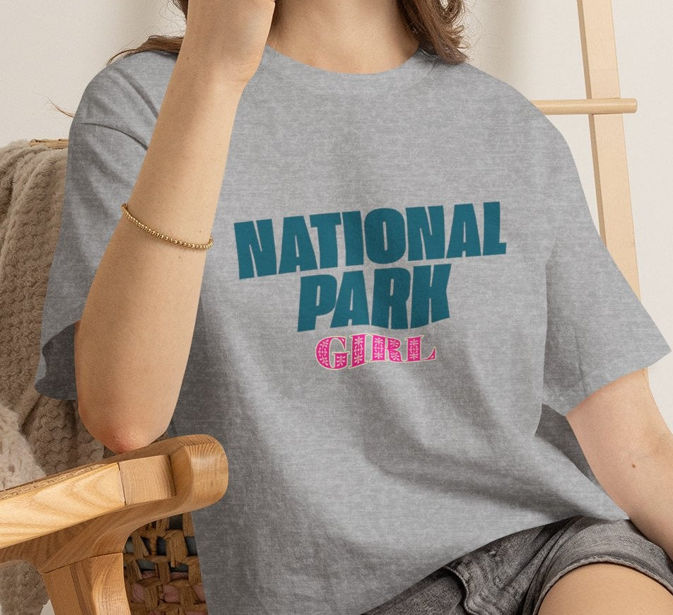 National Park Girl T-Shirt | Retro Nature Lover Tee | Outdoor Adventure Shirt