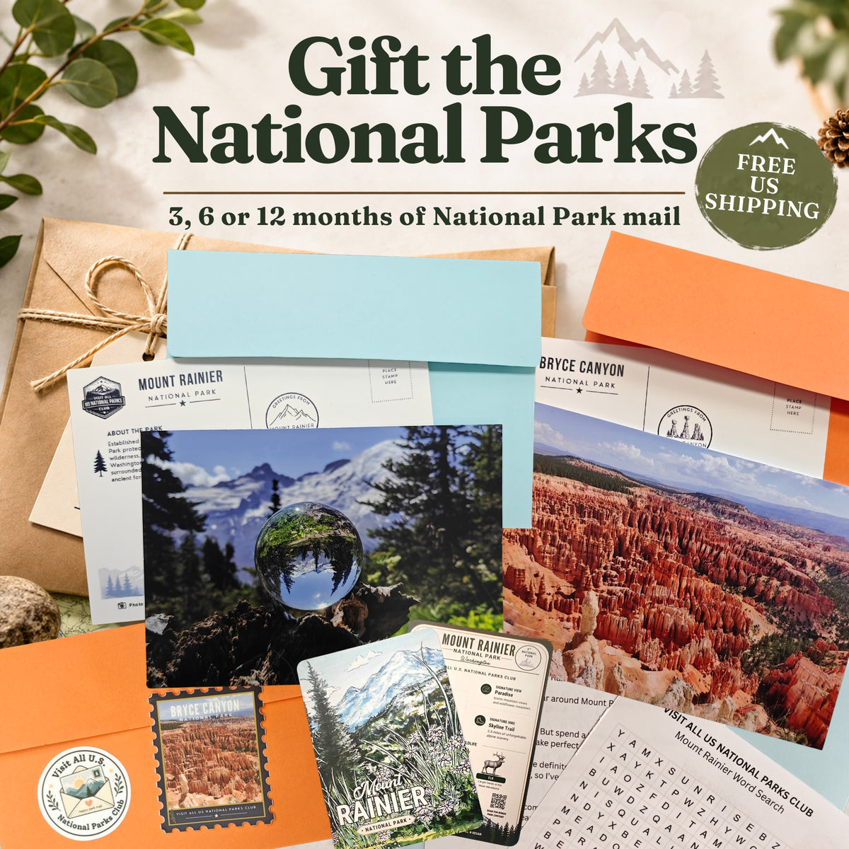 Gift a Visit All U.S. National Parks Mail Club Subscription