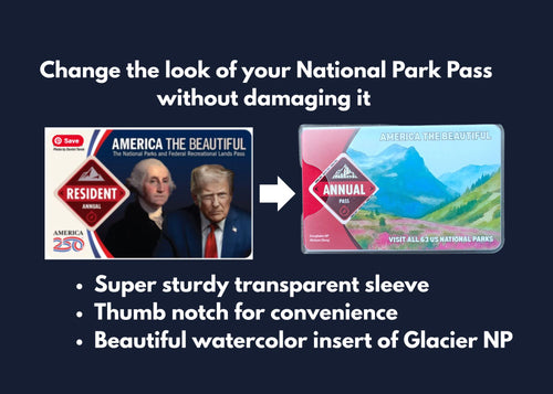 Glacier National Park Pass Sleeve | Watercolor Art Passport Cover