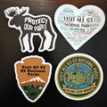 Visit All 63 U.S. National Parks Sticker Bundle | 4 Waterproof Vinyl Stickers