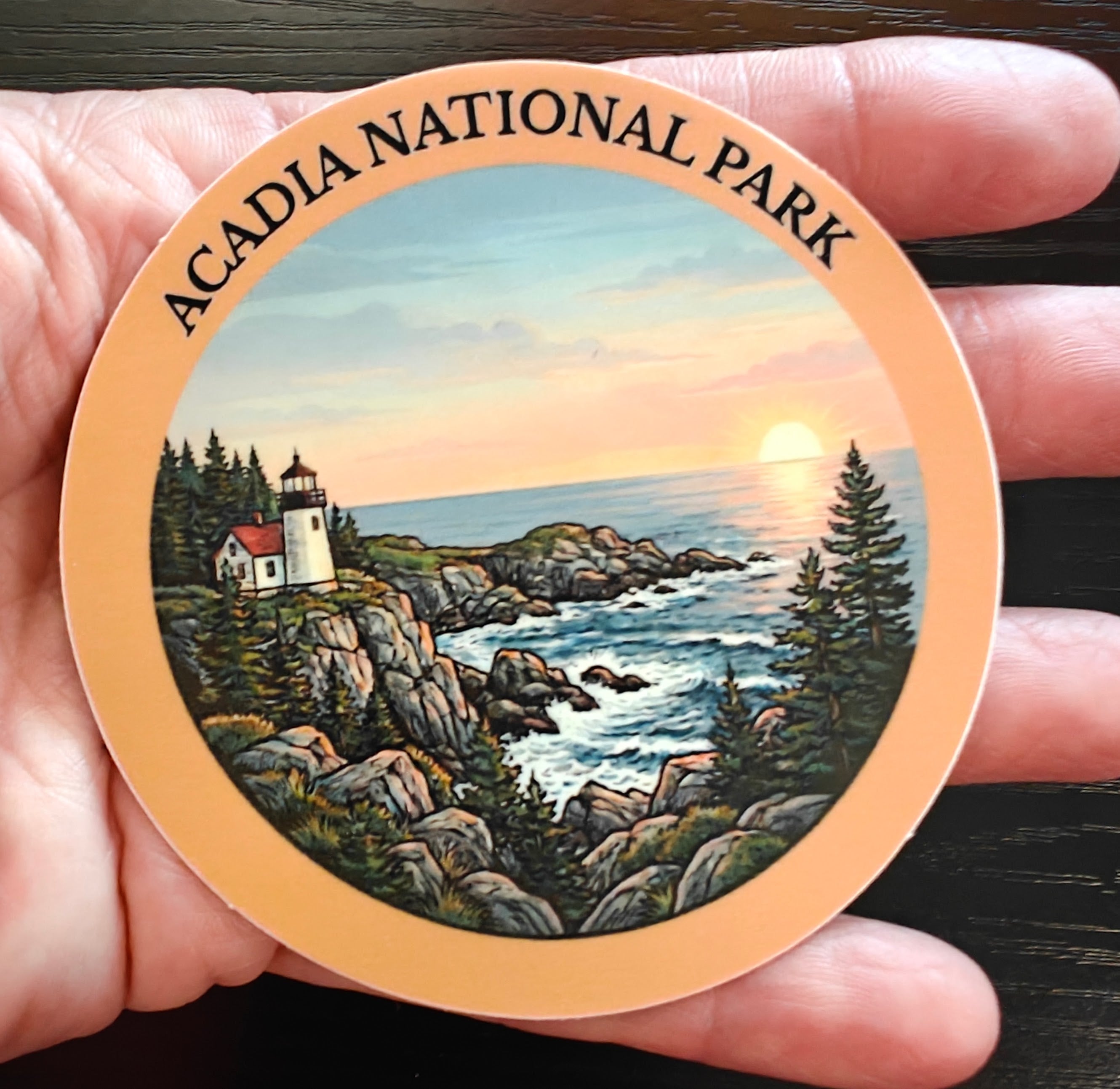 Acadia National Park Sticker | Waterproof Vinyl Travel Decal | Visit All 63 U.S. National Parks