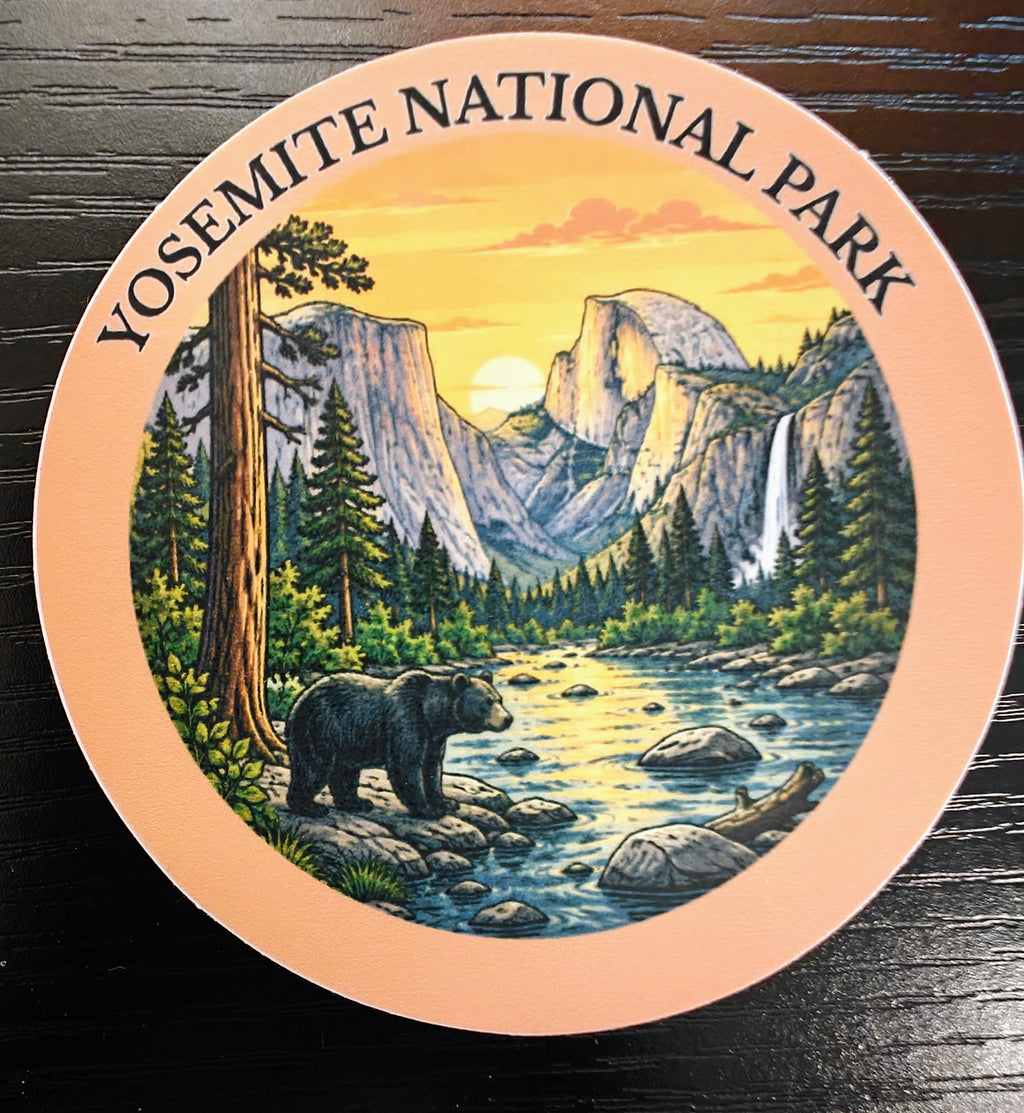 Yosemite National Park Sticker | Waterproof Vinyl Travel Decal | Visit All 63 U.S. National Parks