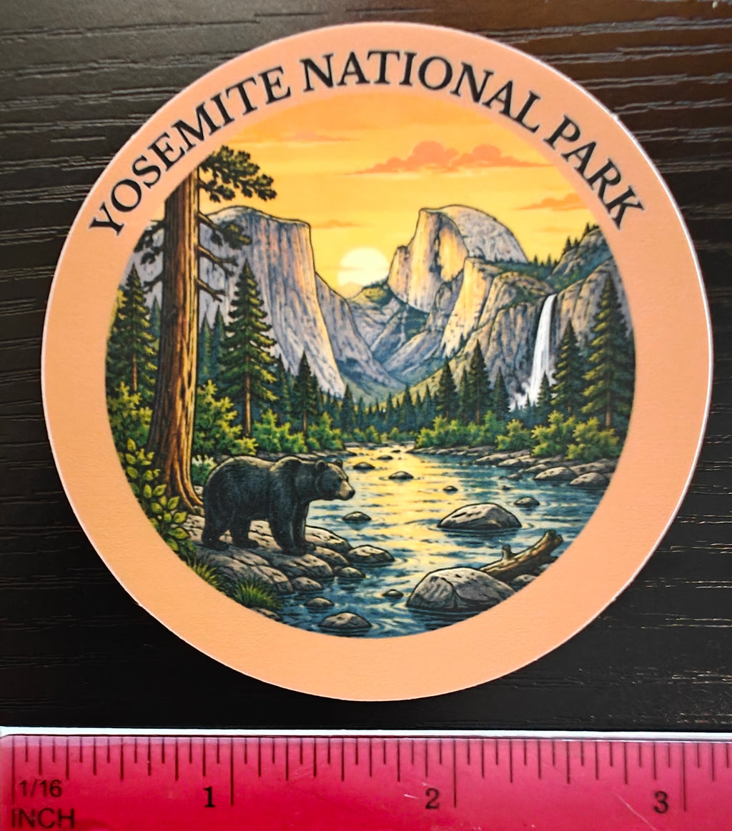 Yosemite National Park Sticker | Waterproof Vinyl Travel Decal | Visit All 63 U.S. National Parks