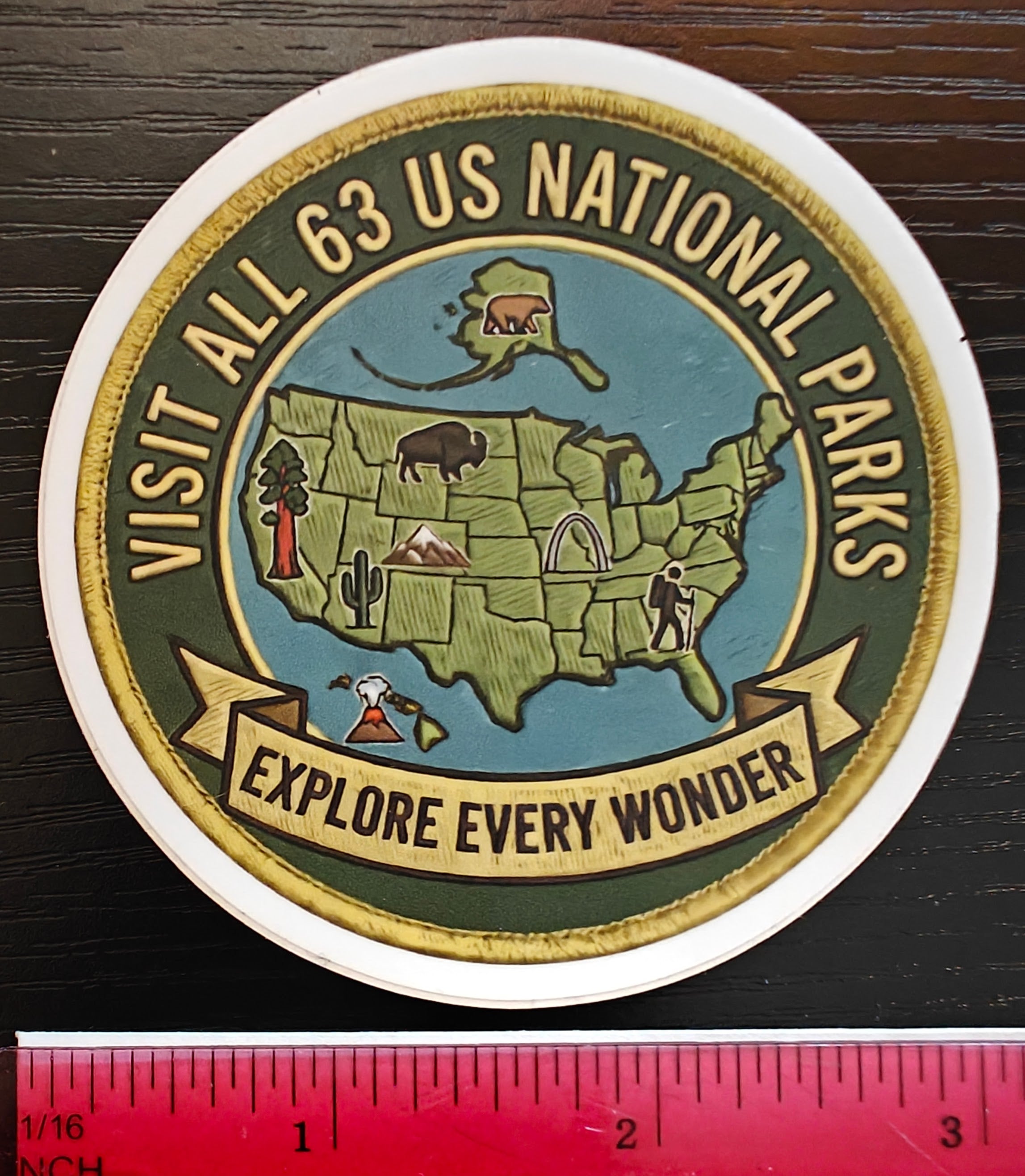 Visit All 63 U.S. National Parks Sticker | 3" Waterproof Vinyl Decal