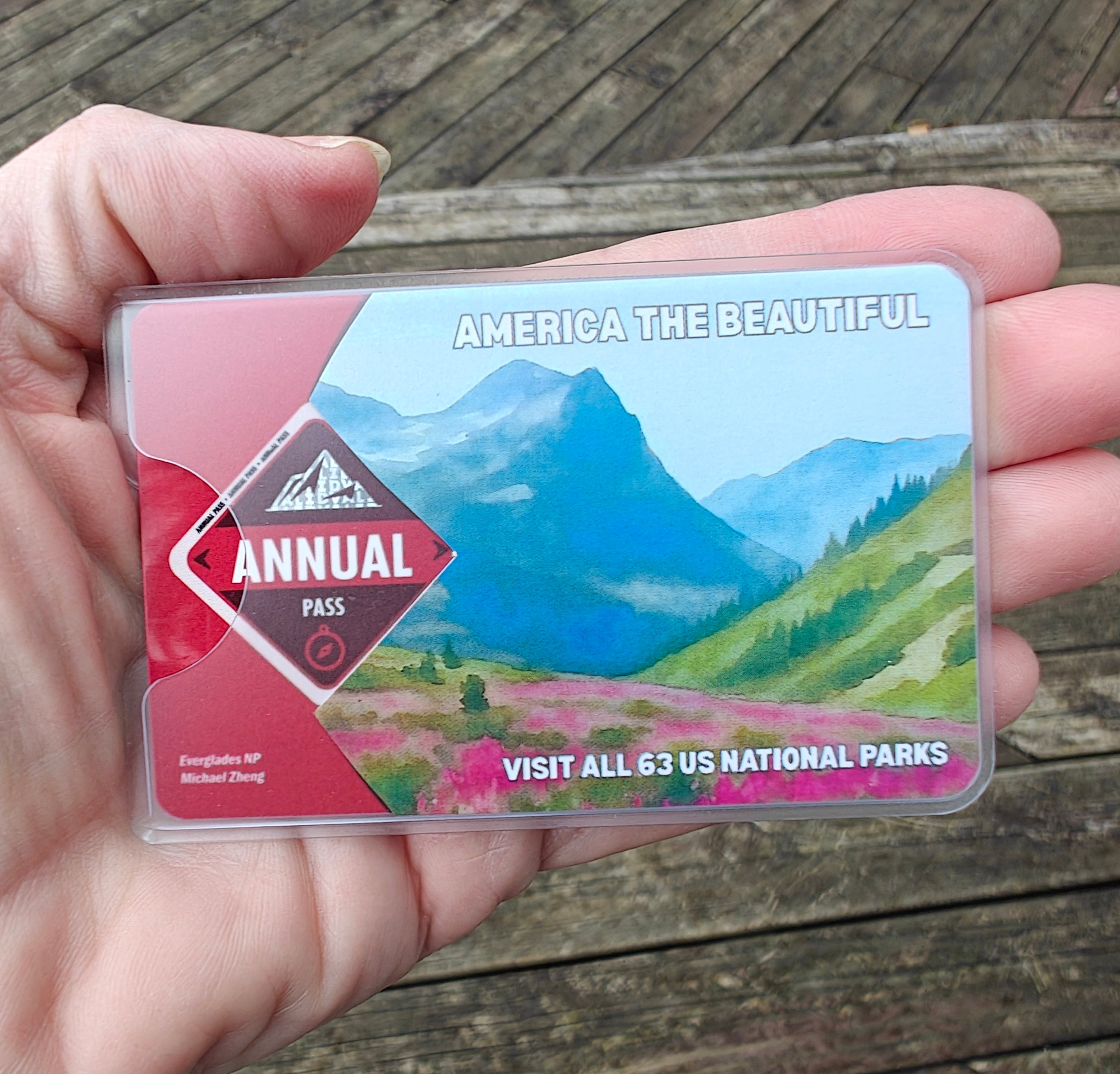 Glacier National Park Pass Sleeve | Watercolor Art Passport Cover
