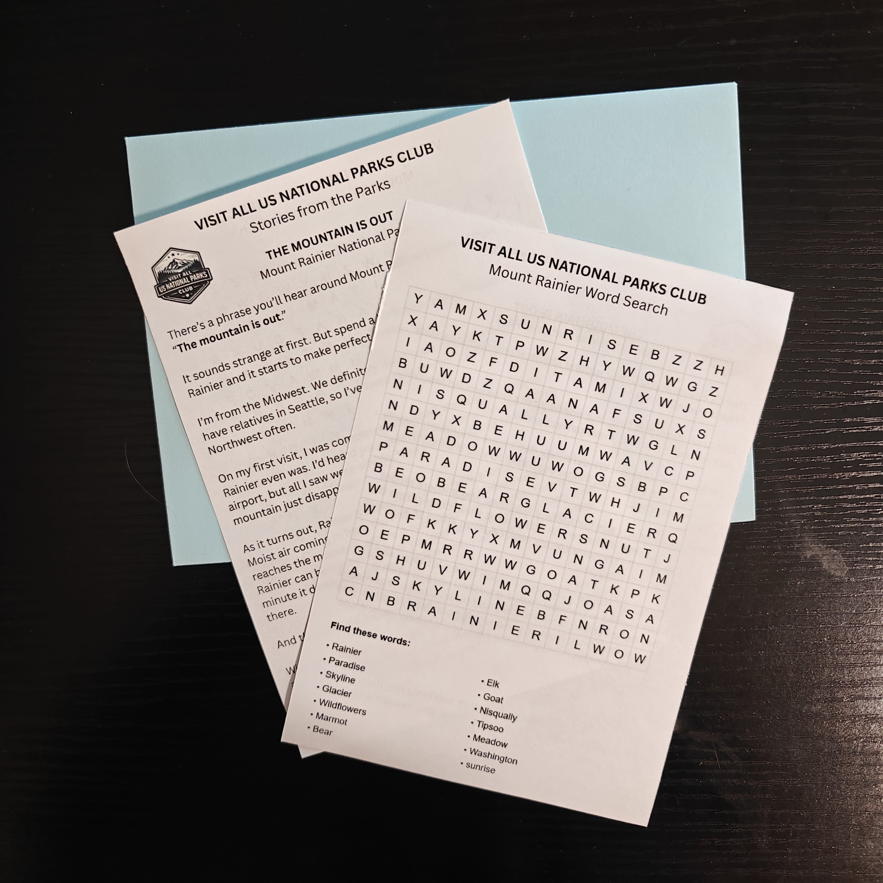 Visit All U.S. National Parks Mail Club
